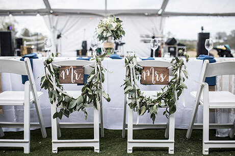 Organized conference space with elegant setup